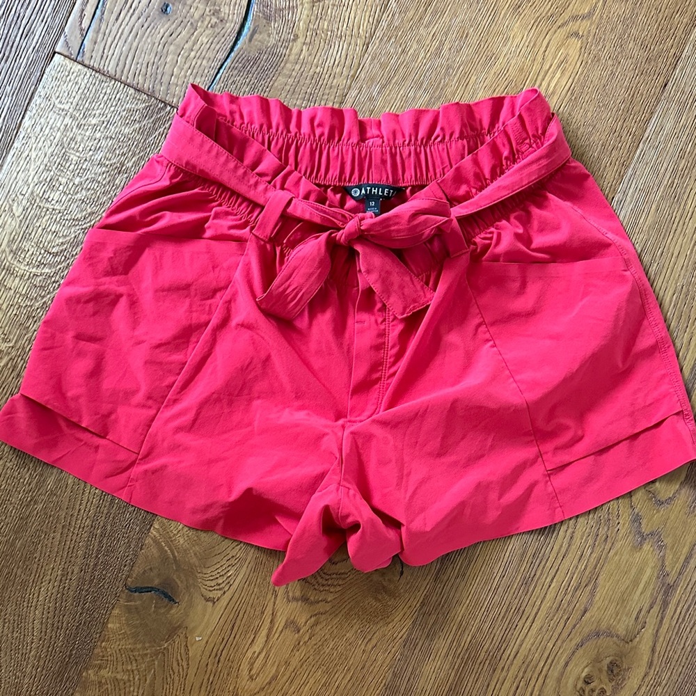 Athleta High-Waist Skyline Shorts in red